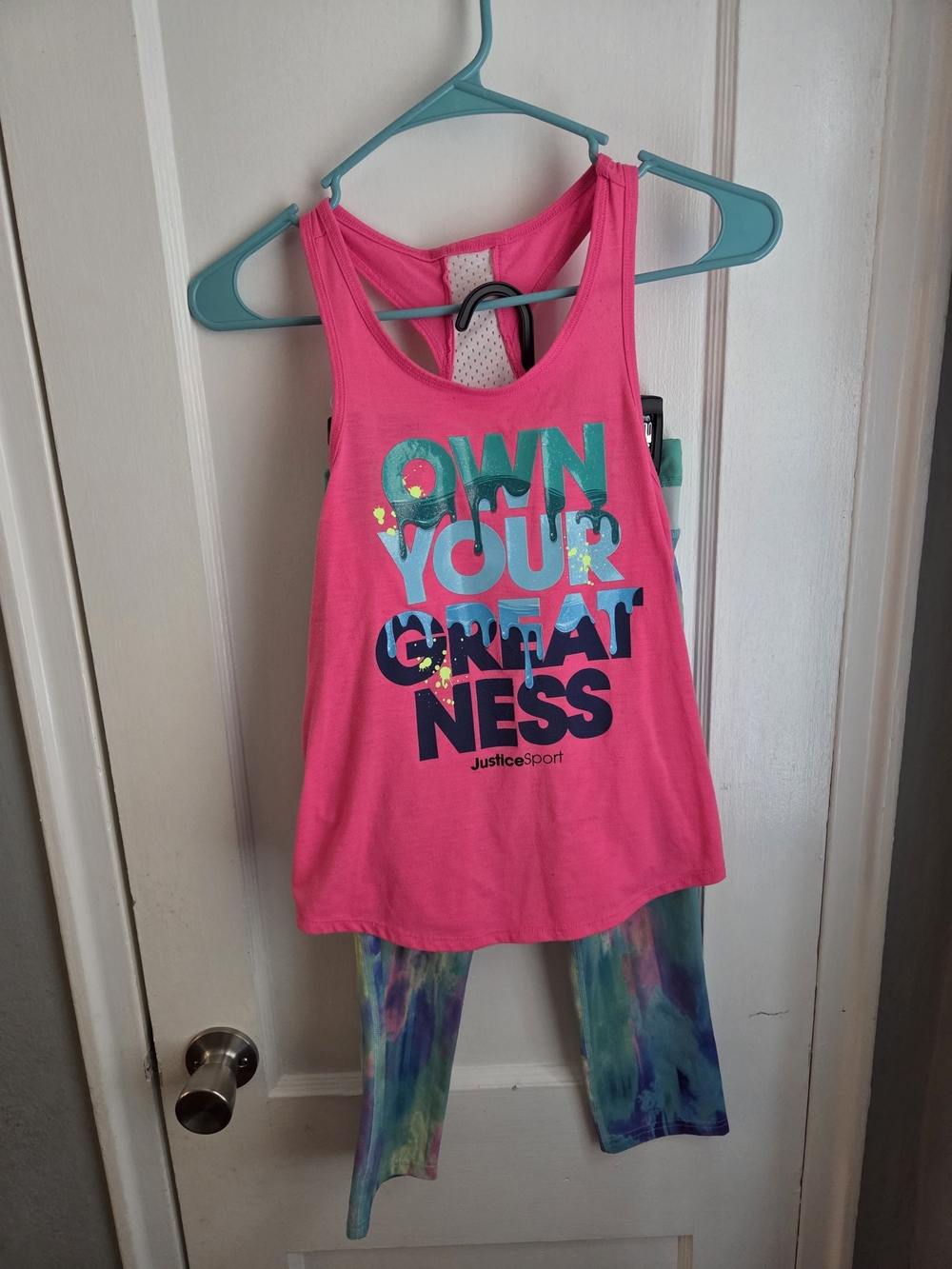 Justice Girls' Pink 'Own Your Greatness' Tank Top